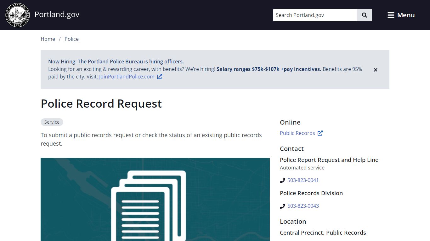 Public Records Requests - Portland, Oregon